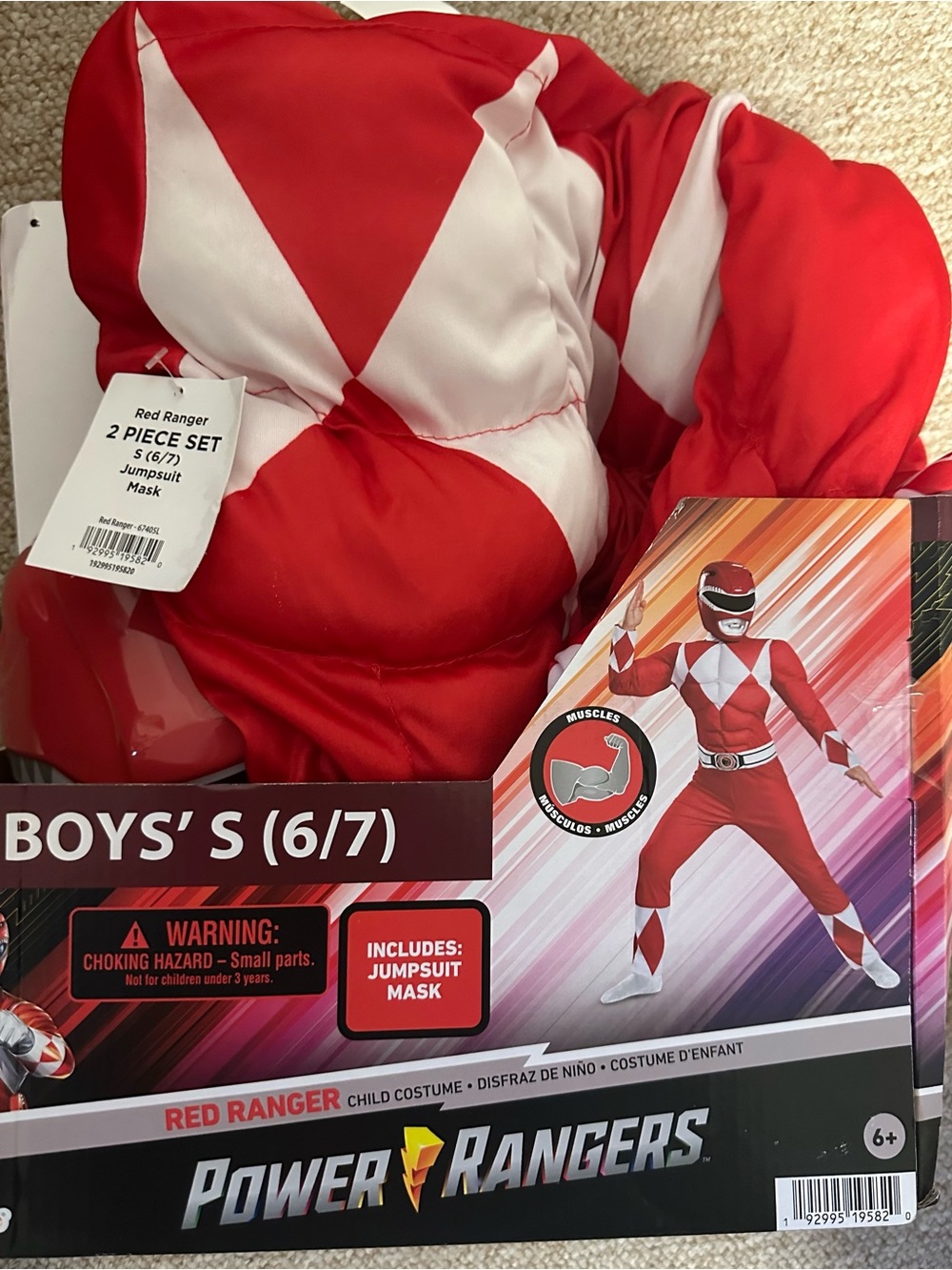 Disguise Power Rangers Red Ranger Costume - Red & White